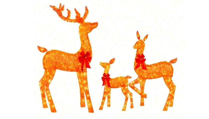 2D LED Christmas Reindeer Decorations - Buy 1 or All 3!