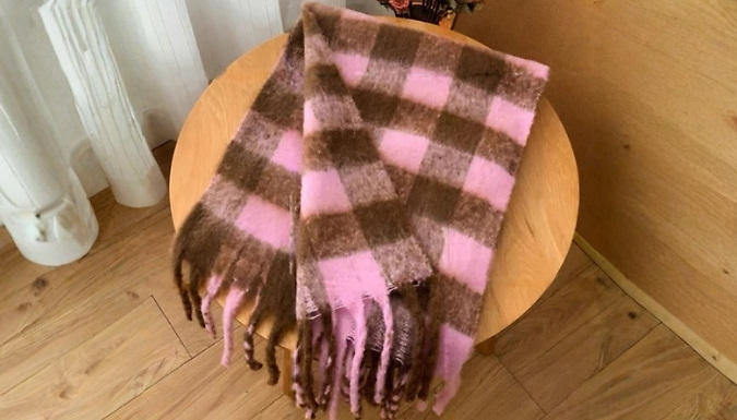 Stylish Colour-Blocked Plaid Scarf - 9 Colours!