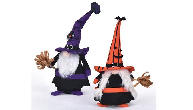 Witch Gnomes with Broom - 2 Colours