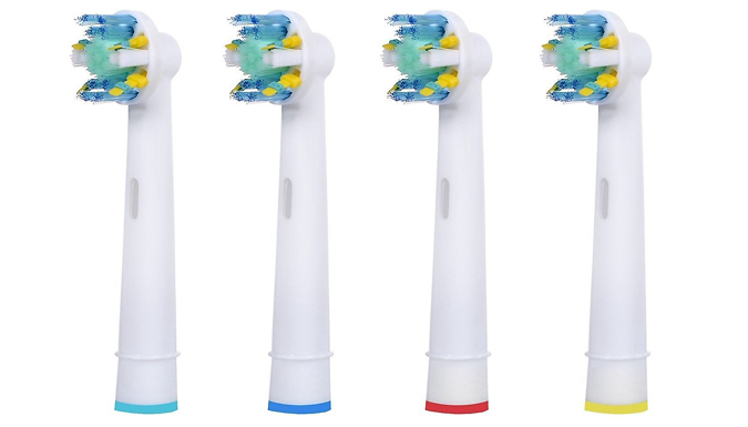 Glamza Oral B Compatible 'Floss Action' Toothbrush Heads - 4-Pack or 32-Pack