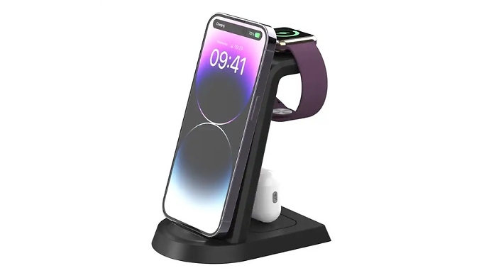 3-in-1 Fast Charging Wireless Desktop Charger