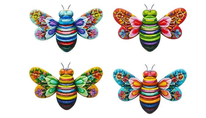 4-Pack Bee-Shaped Hanging Decorations