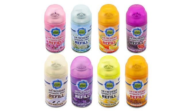 1 to 12 Pack of Assorted 250ml Air Freshener Refills
