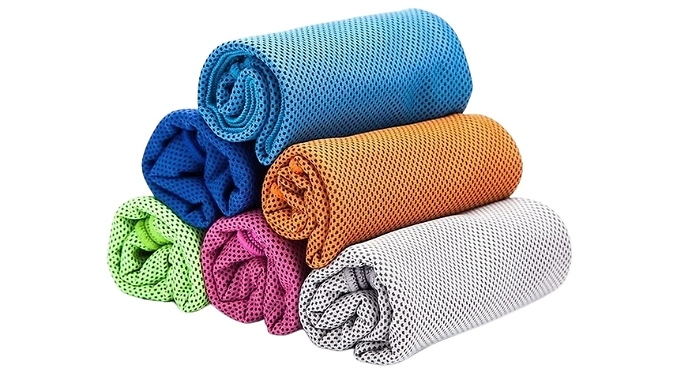 6-Pack of Soft & Breathable Microfibre Cooling Towels - Quick-Drying & Sweat-Absorbing!