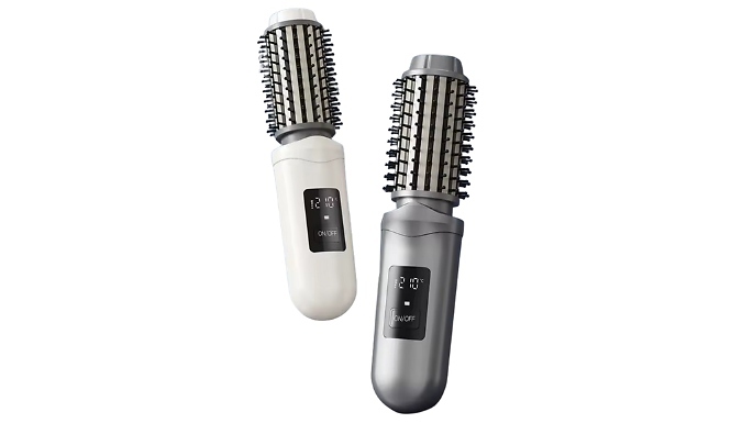 2-in-1 Cordless Anti-Frizz Curler & Straightener Comb - 2 Colours!