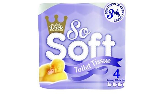 45 or 90 Rolls of Little Duck So Soft Luxury White Toilet Tissues