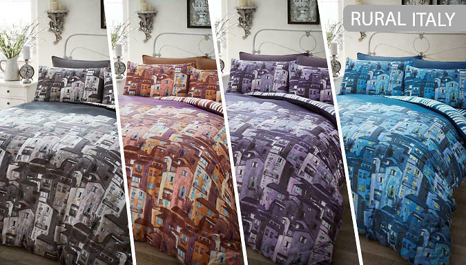 Printed World Cities Duvet Set - 18 Styles & 4 Sizes at Go Groopie