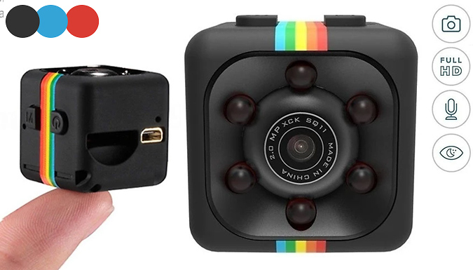 1080P Mini Night Vision Camcorder - 3 Colours