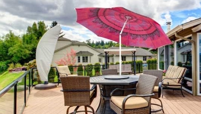 1.9M Garden Sun Shade Tilt Parasol - 4 Colours