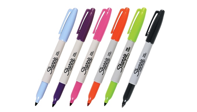 Colourful Sharpie Fine Point Permanent Markers - 6, 12 or 24-Pack!