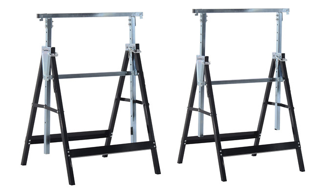 Pair of Telescopic Steel Trestles