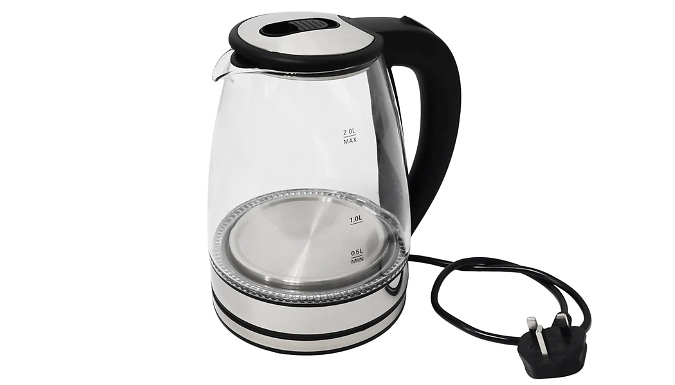 Alivio 2L Fast-Boil Glass Kettle - 1800W!