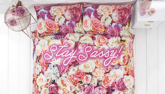 Floral 'Stay Sassy' Bedding Set - 3 Sizes