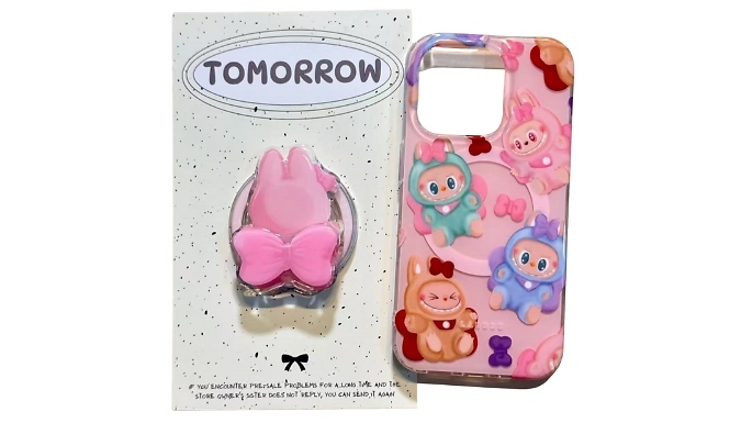 Cartoon Phone Case With Magnetic Bracket - Compatible with iPhone 13 to iPhone 16 ProMax