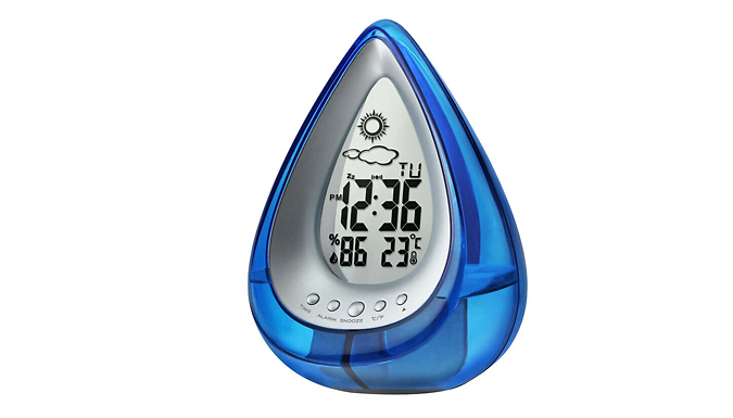 Water-Operated Digital Alarm Clock - No Batteries Needed!