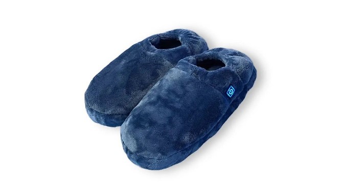 USB Powered Heated Plush Slippers - 3 Colours & 2 Sizes