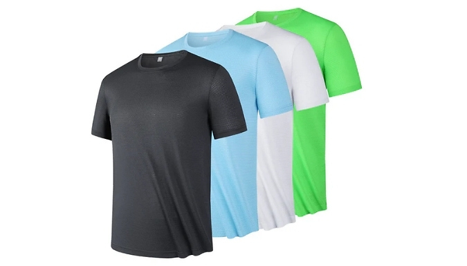 4-Pack of Men's Quick-Dry Sports T-Shirts - 6 Colours, 6 Sizes!