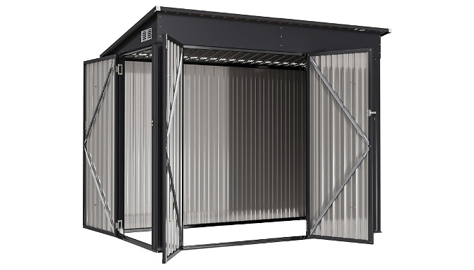 Go Groopie Aoxun 8x4FT Pent Roof Metal Shed