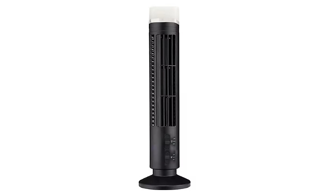 Portable Bladeless Desk Tower Fan with Light - 2 Colours!