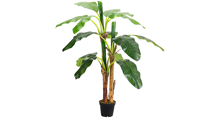 Artificial Banana Tree in Black Planter