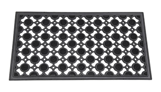 Non-Slip Outdoor Rubber Door Mat - 1 or 2-Pack!