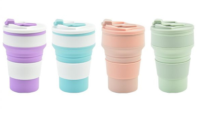 350ml or 500ml Reusable Silicone Travel Bottle - 4 Colours