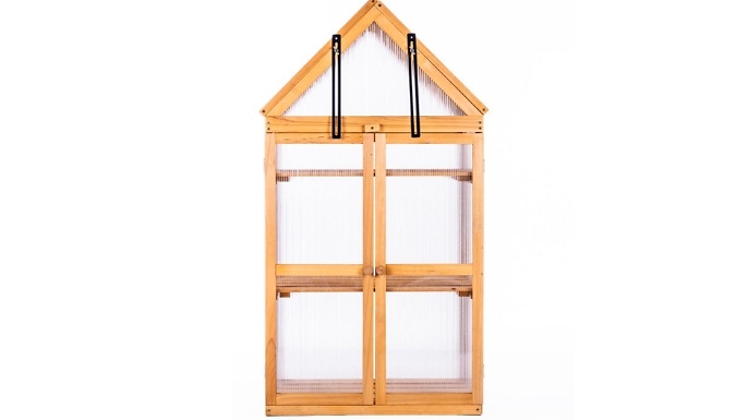Garden Gear Wooden 3-Shelf Greenhouse