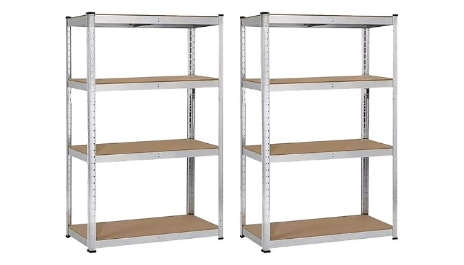 Heavy Duty 4-Tier Metal Shelving - Extra Strong Design