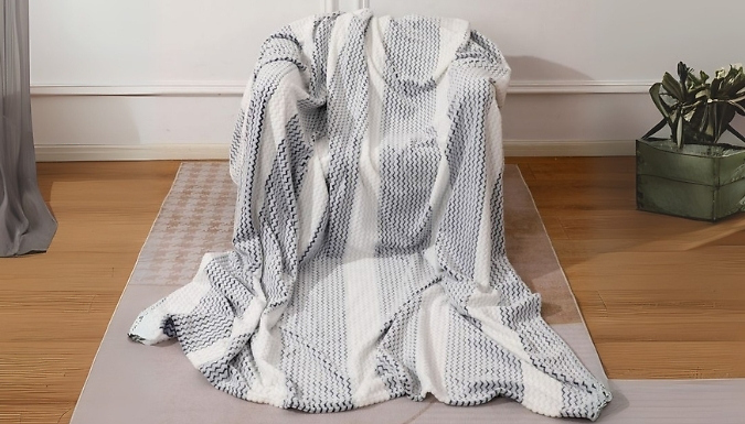Jacquard Wave Throw Blanket - 4 Colours