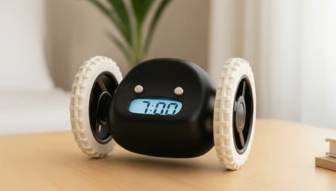 Runaway Rolling Alarm Clock - 4 Colours
