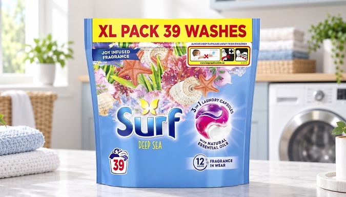 Surf Deep Sea 3 in 1 Laundry Capsules - 39 Washes!