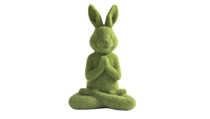 Artificial Grass Yoga Bunny Decoration