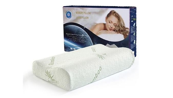 Bamboo Fibre Memory Foam Pillow - 2 Colours & 2 Sizes at Go Groopie