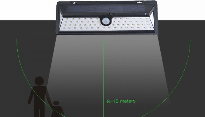 66-LED Solar Powered PIR Motion Sensor Light - 1 or 2-Pack