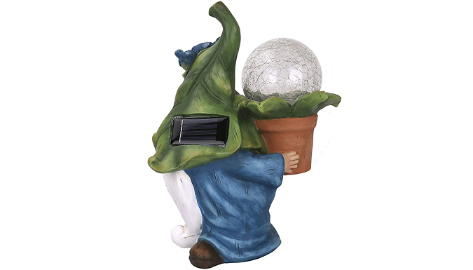 Solar-Powered Garden Gnome Outdoor Light