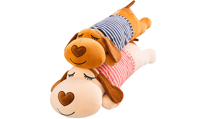 Cartoon Dog Long Plush Throw Pillow - 4 Styles & 3 Sizes