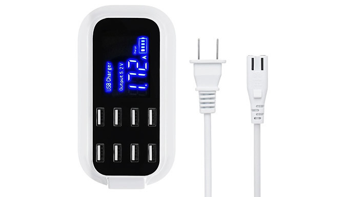 8-Port USB Hub with LCD Display