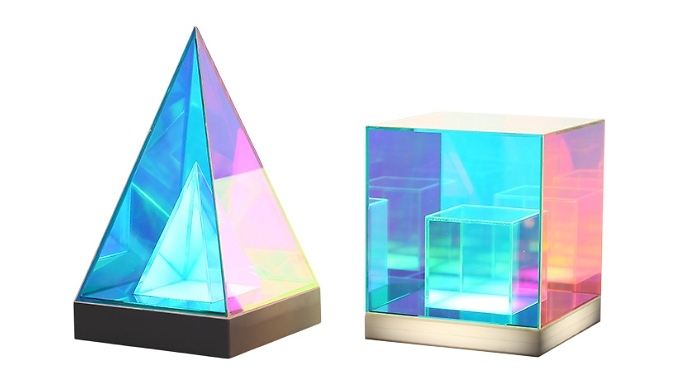 Acrylic 3D Colourful Night Light - 2 Designs, 2 Lighting Options