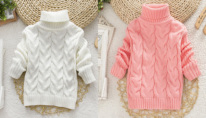 Kids' Winter Knitted Texture Jumper - 6 Colours & 6 Sizes