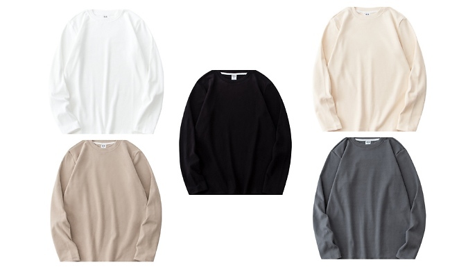 Long-Sleeved Neutral Sweatshirt - 5 Colours & Sizes