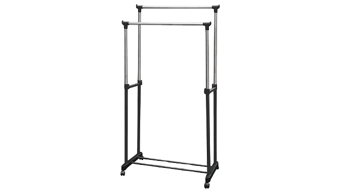 Adjustable Double Rack Clothing Rail