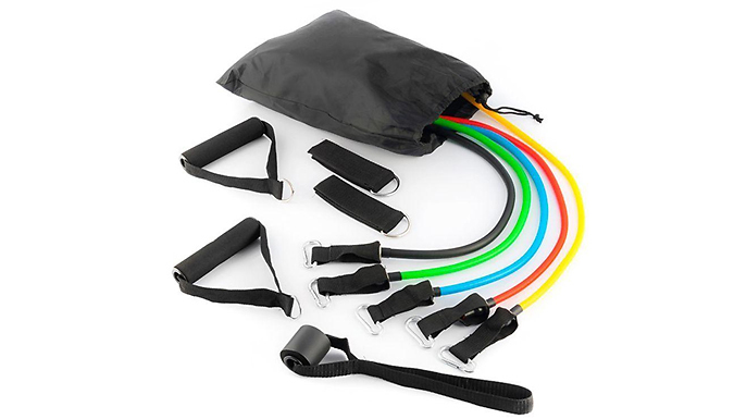 10-Piece Resistance Bands Set With Accessories