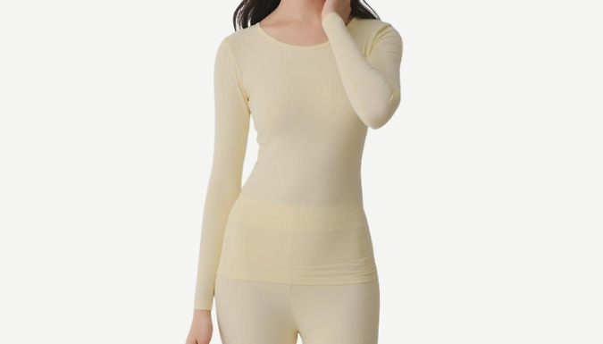 Women's Ultra-Soft Cotton Thermal Layer Set - 10 Colours, 7 Sizes!