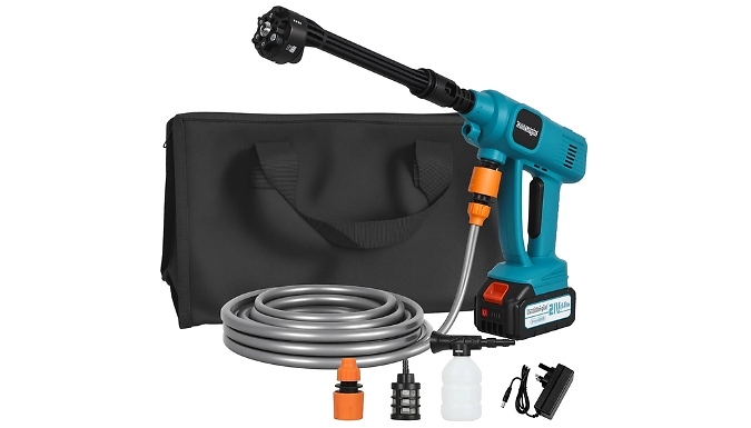 Traderight Cordless 50-Bar Pressure Washer - with 6-in-1 Nozzle!