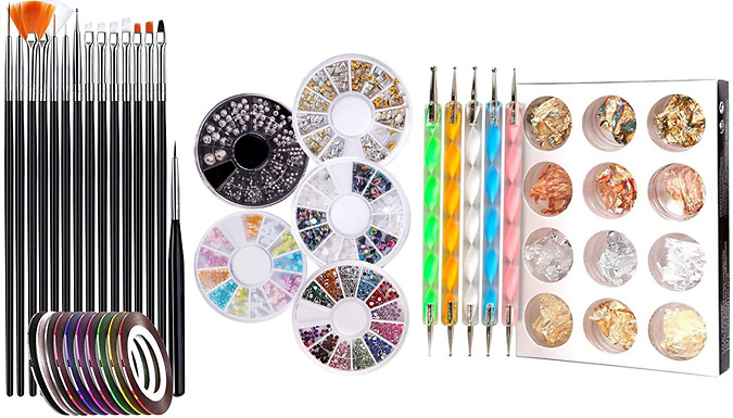 Nail Art Accessories Set - 3 Colours