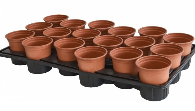 1, 3, 5 or 10-Pack of Shuttle Trays with Terracotta Pots!