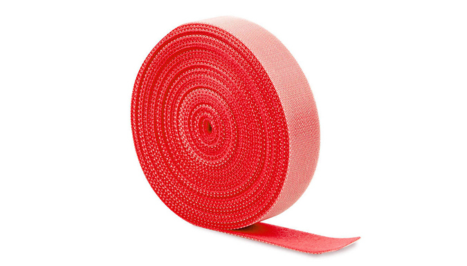 1, 2 or 4 Cuttable Velcro Cable Organiser Rolls - 4 Colours