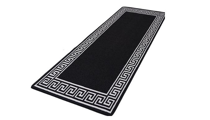 Greekey Non-Slip Hallway Mat - 11 Colours & 6 Sizes at Go Groopie