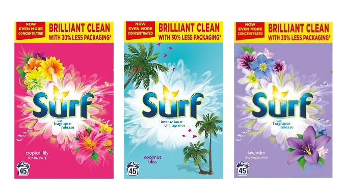 2-Pack of 2.25kg Surf Laundry Powder - 3 Scents