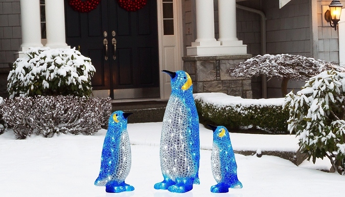 2D Christmas Decoration Acrylic LED Penguin Light - 4 Options from Go Groopie IE